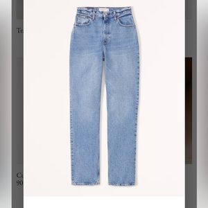 Abercrombie Curve Love Ultra High Rise 90s Straight Jeans Size 8 short